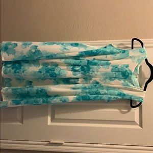 Turquoise floral dress